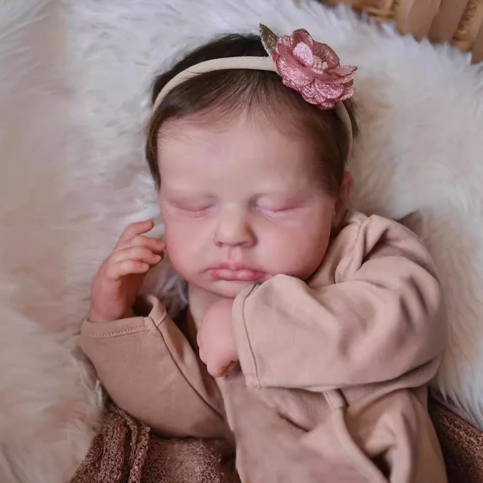 19" Adorable Vinyl Girl Reborn Doll