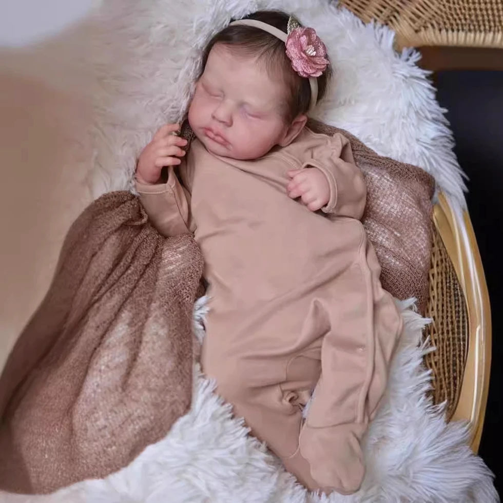 19 Inches Reborn Toddler Dolls Adorable Sweet Sleeping Vinyl Girl