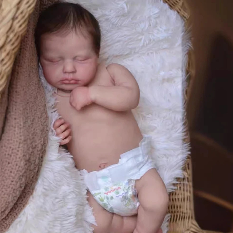 19" Adorable Vinyl Girl Reborn Doll