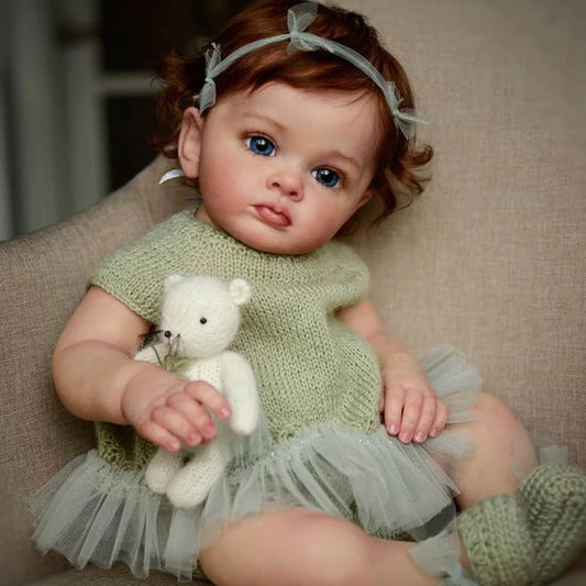 22/24" Adorable Opening Eyes Girl Reborn Doll (Vinyl/Cloth Body)