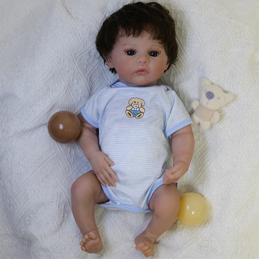 18 Inches Reborn Toddler Dolls Captivating Open-Eyes Boy(Vinyl/Cloth)