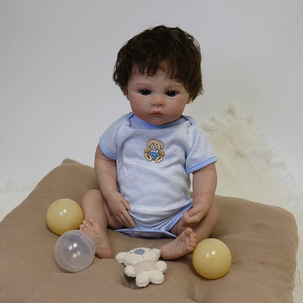 18 Inches Reborn Toddler Dolls Captivating Open-Eyes Boy(Vinyl/Cloth)