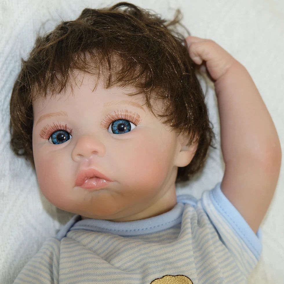 18 Inches Reborn Toddler Dolls Captivating Open-Eyes Boy(Vinyl/Cloth)